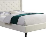 Full Upholstered Platform Bed Frame, 51&quot; Tall Headboard, Button Tufted, ... - £203.99 GBP