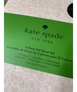 Rare Kate Spade Blush Pink White Hearts Full Sheet Set 4pc Valentines Ne... - $93.46