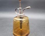 Vintage Honey Amber Glass Water Plant Atomizer Pump Mister - $12.86