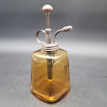 Vintage Honey Amber Glass Water Plant Atomizer Pump Mister - £10.33 GBP
