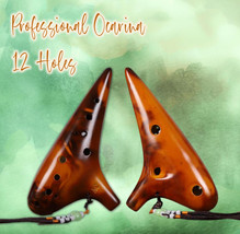 12-Holes Professional Ocarina Alto C. Amber Color, Has a beautiful, Best... - $40.00+