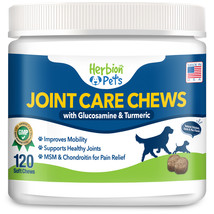 Herbion Pets Joint Care Chews with Glucosamine &amp; Turmeric, Pack of 1 - £21.25 GBP