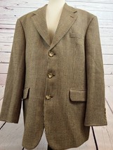 Oscar de la Renta Blazer Sport Coat 42R 42 Regular 100% Wool Lined Herri... - $39.05