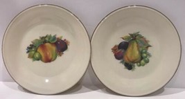 Lenox SPECIAL 4 Salad Plates Ivory Porcelain Apple Plum Blueberry Pear Grape USA - £46.98 GBP