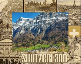 Switzerland Laser Engraved Wood Picture Frame Landscape (4 x 6)  - £23.59 GBP