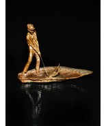 Mark Hopkins Bronze Golf Sculpture &quot; Trapshot &quot; - £389.38 GBP