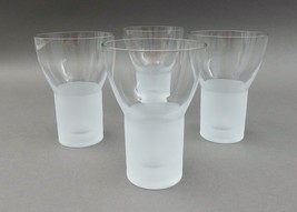 Iittala Finland By Markku Salo &quot;Marius&quot; Frosted 4 5/8&quot; Glasses Set Of 4 - £188.85 GBP
