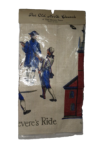 Vtg NEW Old North Church of Paul Revere Fame Boston MA Linen Tea Towel Kay dee - $9.70