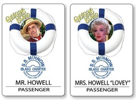 Mr. Howell &amp; Mrs. Howell of GILLIGAN&#39;S Island Name Badges with magnet Fastener H - £23.56 GBP