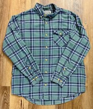 Duluth Trading Co. Casual Blue Green Plaid Trim Fit Shirt Sz XL, No Tag EUC - $25.74