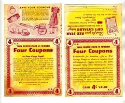 General Mills 2 Certificate is Worth Four Coupons for Red Star Gift Cata... - £14.06 GBP