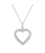 1/5ct To 1.0Ct in weight Outlined in shimmering diamonds this heart-shap... - £36.82 GBP+