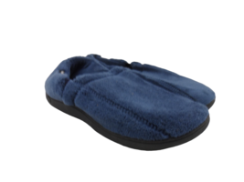 Isotoner Men&#39;s Microterry Slip-On Slippers for Indoor/Outdoor Blue-Navy 9.5-10.5 - $33.24