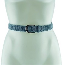 LIZ CLAIBORNE Belt Blue Woven Nylon Macrame Women&#39;s Size M Fits 38&quot; Waist - $7.19