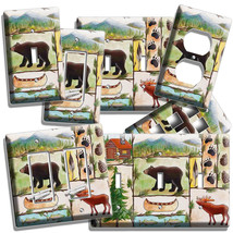 Hunting Mountain Cabin Fever Moose Bear Paw Light Switch Outlet Wall Plate Decor - £14.14 GBP+