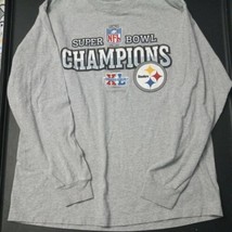 Reebok Pittsburgh Steelers Superbowl XL Champions Long Sleeve TShirt Men... - £17.78 GBP