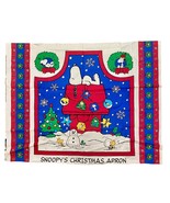 New Vintage Snoopy Peanuts Red Doghouse Christmas Apron Printed Fabric P... - $463.54 MXN
