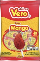Vero Mango Paletas  Mexican Hard Candy Lollipops 40 pcs - $14.95