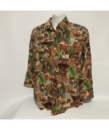 Vintage Mens Custom Sewn Western Rodeo Pearl West Cal .45 Snap Shirt Ugl... - £30.45 GBP
