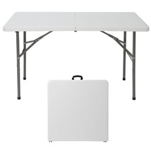 4Ft Portable Plastic Folding Table Camping Picnic Bbq Table Indoor Outdoor - £71.93 GBP