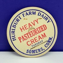 Dairy milk bottle cap farm advertising vintage Hurlburt somers connectic... - $7.87