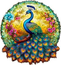 Peacock: small, 100 PC wooden jigsaw puzzle (used) - $15.00