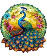 Peacock: small, 100 PC wooden jigsaw puzzle (used) - $20.51 CAD