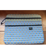 Handmade Helen’s Daughters Blue Green &amp; Tan Padded Fabric Computer iPad ... - £8.88 GBP