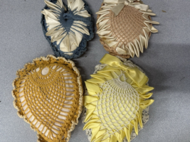Antique crocheted pin cushion set of 4 vintage 1920-1930 - €16,22 EUR