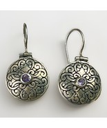 Janice Girardi Design JGD Handmade Sterling Silver Amethyst Oval Drop Ea... - $24.57