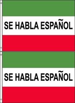 Se Habla Espanol Banner Flag Sign (Pack of 2) - £7.87 GBP