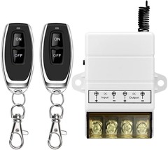 Vonvoff Wireless Remote Switch DC 12V/24v/48v/72V Switch For Anti-Theft Alarms - £23.72 GBP