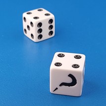 Clue Discover the Secrets White Question Mark Dice Replacement Game Piece - £2.90 GBP