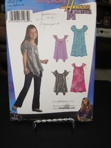 Simplicity Hannah Montana 3514 Girl&#39;s Mini Dress &amp; Tunic Pattern - Size 8-16 - £7.89 GBP