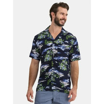 George Men&#39;s Relaxed Button Front Camp Shirt X-LARGE (46-48) Dark Navy B... - $19.99