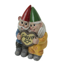 Just You &amp; Me Resin Garden Gnome Couple Shelf Sitter Sculpture Home Deco... - $28.52