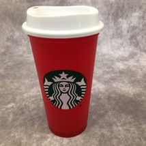 Starbucks Color Changing Reusable Hot Cup w/Lid 16 oz. - Never Used- Red - £5.47 GBP