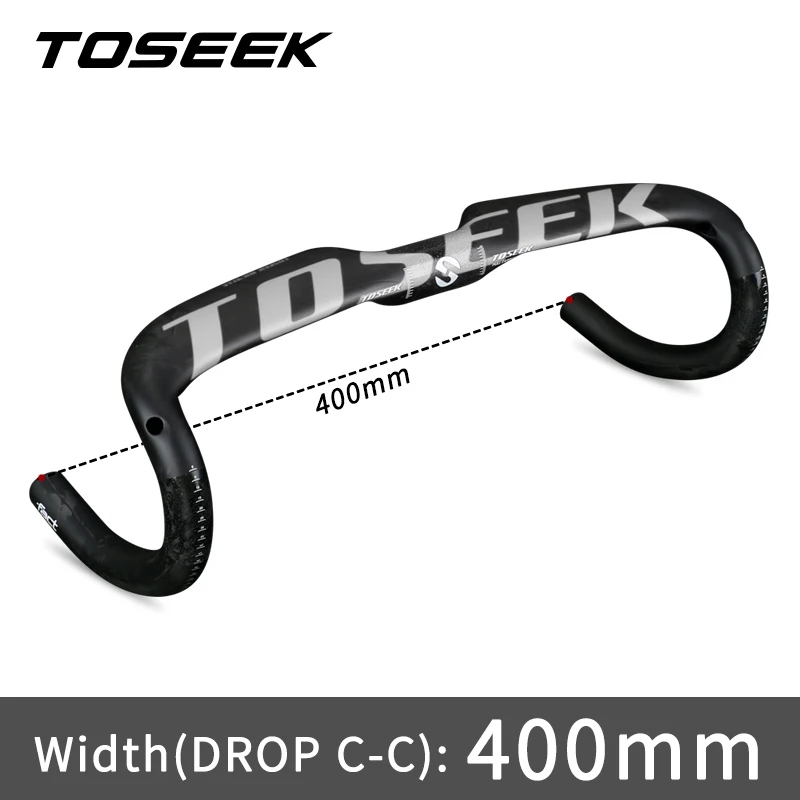 TOSEEK  Road Handlebar Bicycle Accessories Black Red Silver Full  Handlebar 400  - £122.55 GBP