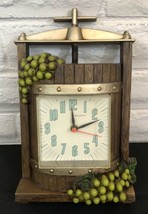 Vintage New Haven Grape Press Wall Clock - tested works MCM - £97.33 GBP