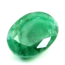 Certified 7.08Ct Natural Green Emerald (Panna) Oval Cut Rashi Loose Gemstone - £49.36 GBP