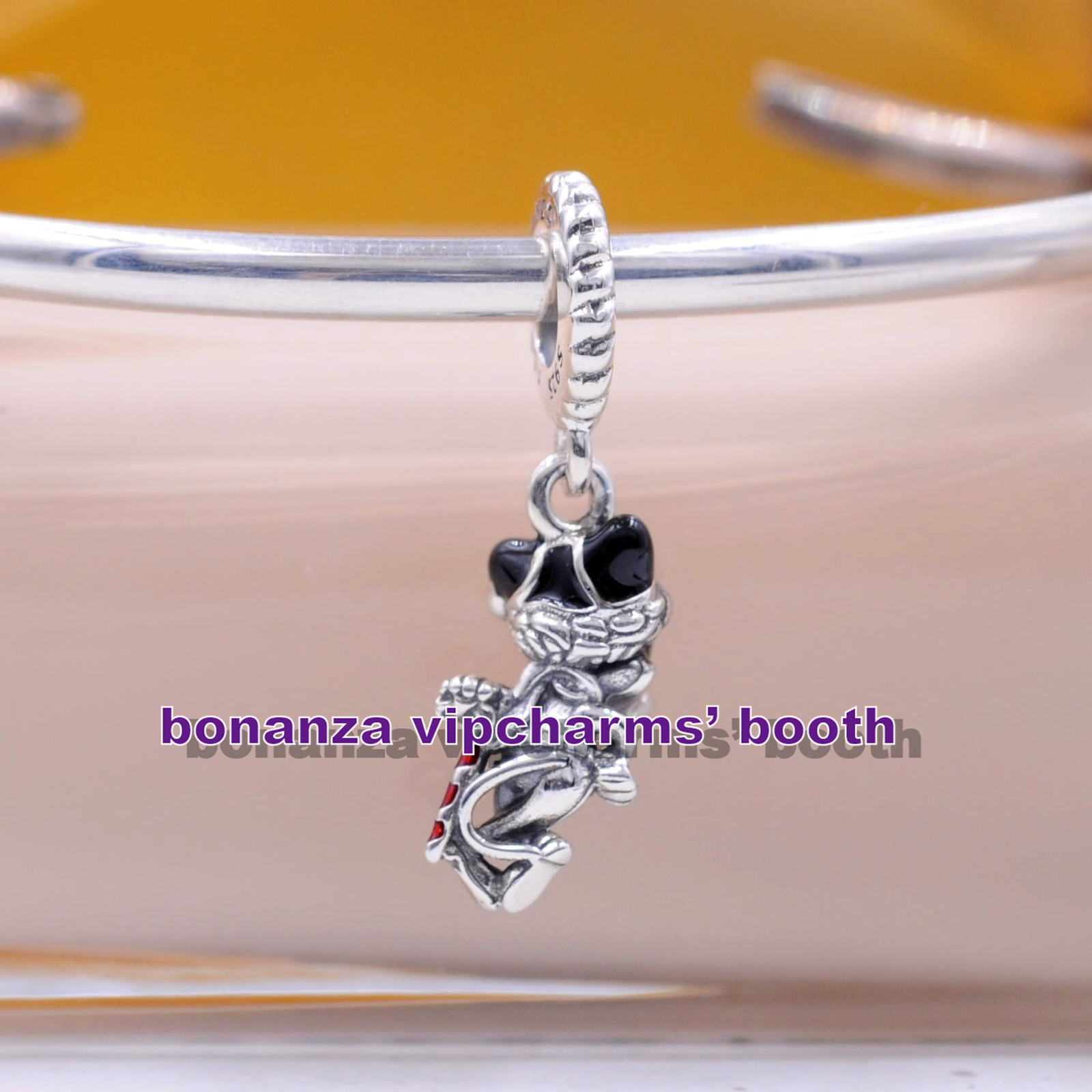 2022 Winter Release 925 Sterling Silver Disney Mickey Christmas Dangle Charm Item image 3