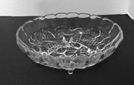 Indiana Glass Garland Pattern Oval Footed Fruit Bowl Centerpiece Clear - £17.76 GBP