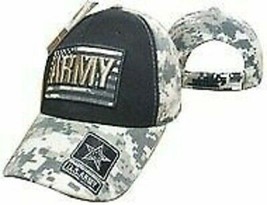 Licensed US Army Black &amp; Digital Camo Camouflage Baseball Cap Hat New! - £10.24 GBP