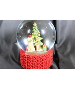 Vntg Sankyo Snow Water Globe Animal Christmas Music Box Plays We Wish Yo... - €41,05 EUR
