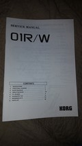 Korg 01R/W synthesizer service manual - £15.98 GBP