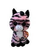 Zoey the Zebra Pink/Black Stripe 6&quot; Beanie Boo Plush Toy NWT - $11.52