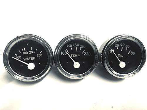 Electrical Oil Pressure, Temperature, Water Temperature Gauge set in Bla... - $42.47