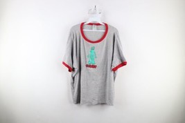 Vintage Y2K 2003 Womens 2XL Faded Spell Out Gumby Ringer T-Shirt Heather Gray - £54.29 GBP