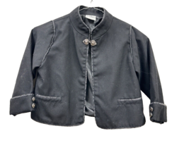 Kids  black jacket Norwegian Bunad boys  jacket Size 104 cm - £30.50 GBP