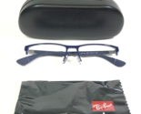 Ray-Ban Eyeglasses Frames RB6335 2947 Blue Gunmetal Gray Half Rim 54-17-145 - £46.73 GBP